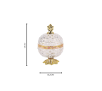 GLASS PINEAPPLE SMALL VGC367S CANDY JAR (CAMELIA)